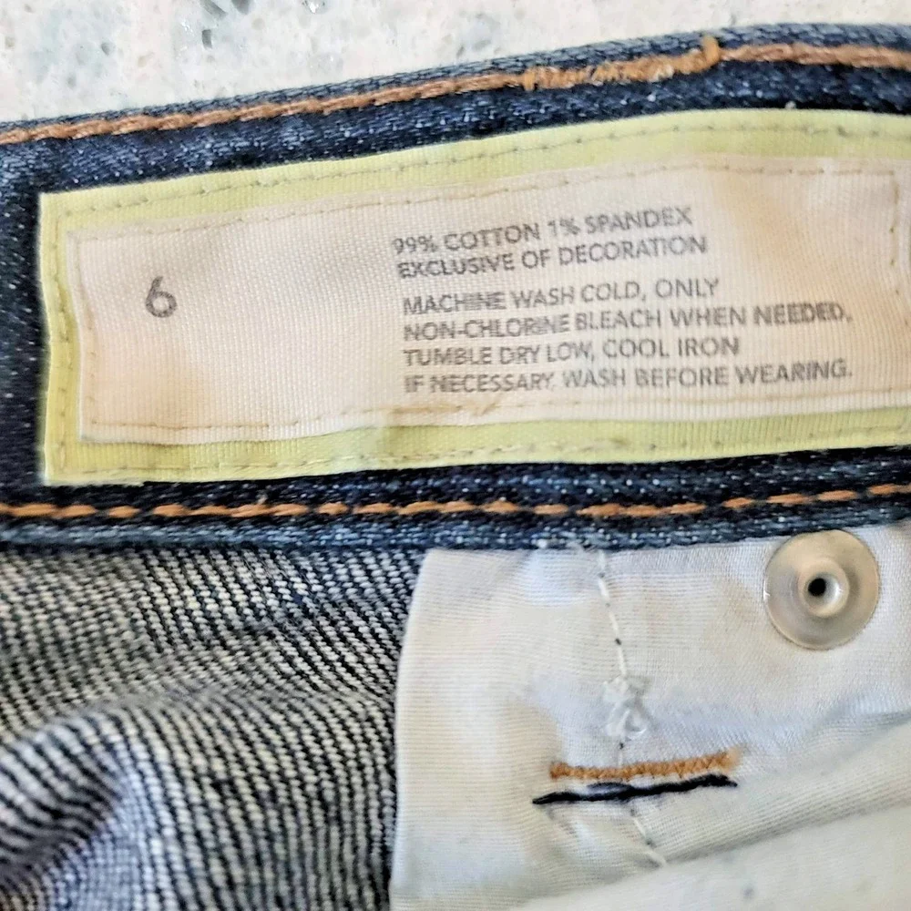 Ann Taylor Loft Jeans Womens 6‎ Blue Slim Boot Mid Rise Stretch Denim Classic